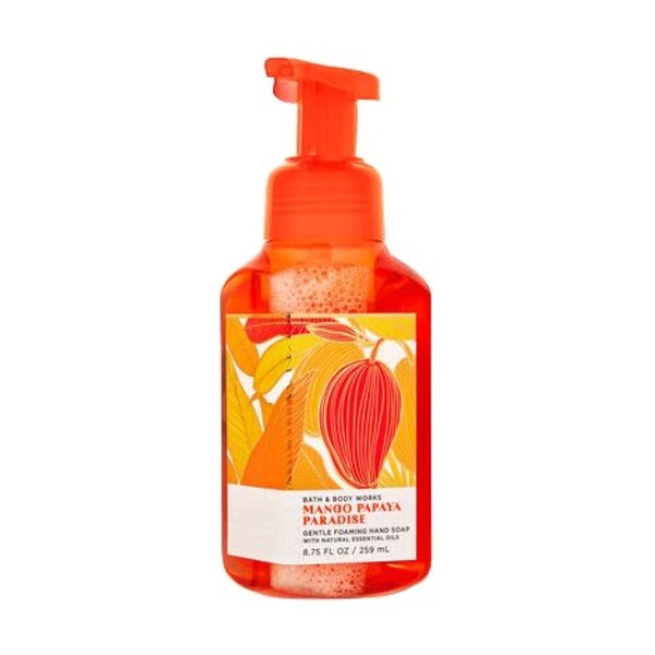 Bath & Body Works Mango Papaya Paradise Gentle Foaming Hand Soap 8.75 Ounce 2-Pack (Mango Papaya Paradise)