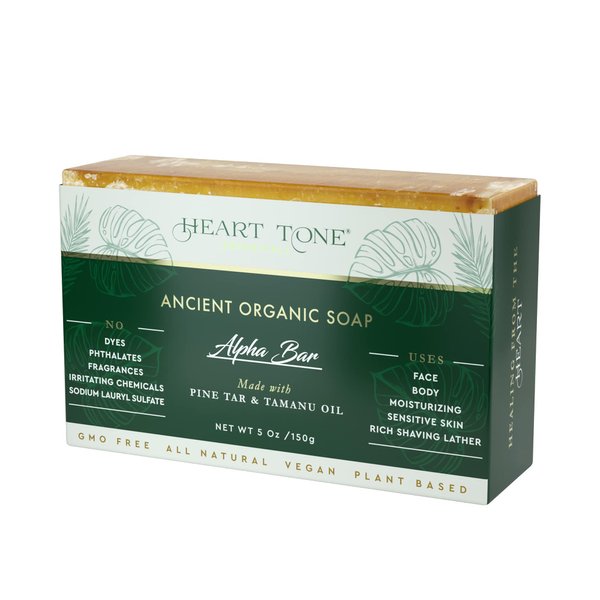 Heart Tone Botanicals Cold Processed Bar Soap | Made With Organic Coconut, Olive, & Sunflower Oils | Nourishing | Great For Sensitive Skin (Alpha)