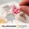 MEDca Weekly Pill Organizer Clear 7-Sided Pill Reminder, Round Shaped