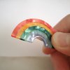 Colorful Rainbow Hair Clips,Cellulose Acetate Hair Clips,Small Claw Clips for Girl,Hair Accessories for Women,Pack of 2