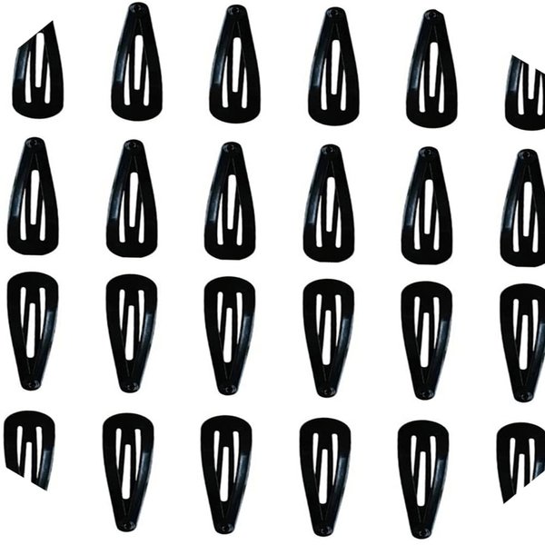 Hair Clips, 20pcs Hair Barrettes, Metal Snap Clips, Haalii Black 2 Inch Barrettes Women Metal Snap Hair Clips Accessories, Clips & Barrettes