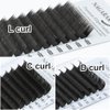 NAGARAKU Flat Ellipse Eyelash Extensions Supplies 0.15 C curl 8-15mm Mix Natural Grey Black Faux Mink Super Soft Split Tips Individual Lashes