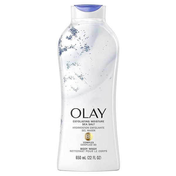 Olay Daily Exfoliating with Sea Salts Body Wash, 22 Fl Oz (Pack of 1)