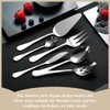 Berglander Silverware Serving Set 6 Pieces, Stainless Steel Serving Spoons Set, Flatware Serving Set, Serving Utensils Set Easy to Clean and Dishwasher Safe