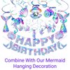 Mermaid Birthday Banner - Mermaid Banner, Mermaid Birthday Decorations for Girls, Boys, Kids - Mermaid Party Supplies, Mermaid Party Decoration for Mermaid Theme Parties, Birthday Party and Home Decor
