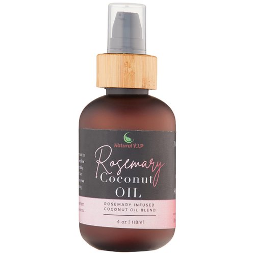 Natural V.I.P. Rosemary Coconut Oil for Hair Growth and Hair Loss Treatment Oil (4oz)