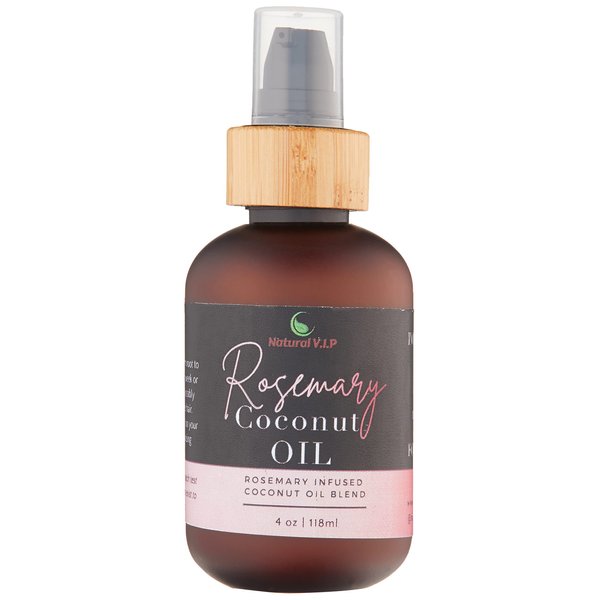Natural V.I.P. Rosemary Coconut Oil for Hair Growth and Hair Loss Treatment Oil (4oz)