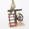 XLpeixin 2pcs Bird Stands for Parrots Tabletop Bird Training Stand Set,Natural Portable Bird Perch with Toys for Parakeets,Cockatiels,Conures Lovebirds,Bird Playground