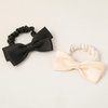 4 Pcs Bow Scrunchies Elastic Hair Ties, Silk Bowknot Hair Bands, Cute Ponytail Holder Hair Ropes, Wedding Party Hair Styling Accessories for Women Girls Teen Thick Thin Long Hair