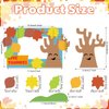 Domensi 24 Set Thanksgiving Craft for Kids Tree of Thanks Picture Frame Magnet Craft Kit with Magnet Picture Frame Tree of Thanks Leaves Cards DIY Craft for Thanksgiving Party Favors Family Dinner