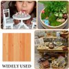 JOINPAYA Miniature Wood Floorboards: Mini Floor Sheet Dollouse Flooring Supplies Doll Furniture Accessories 1.18in 27pcs