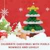 BB FUN HOUSE Christmas Tree Ornaments Pixel Art Puzzle Bricks Bucket, 620 Piece Pixel Blocks Art Kit for Create 3D Christmas Tree, Patented Interlocking Building Bricks Stem Toys, Gift for Age 6 Plus