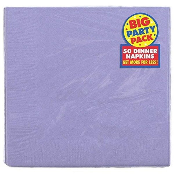 Big Party Pack 2-Ply Dinner Napkins | Purple Hydrangea | Pack of 50 | Party Supply