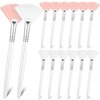 14 Pieces Fan Brushes Facial Applicator Brush Soft Fan Brushes Acid Applicator Brush Cosmetic Makeup Applicator Tools for Mud Cream (5.82 Inches, White, Pink)