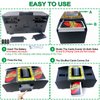 Card Shufflers USB/Battery Operated Casino Automatic Playing Cards Shuffler Electric Poker Shuffling Machine for UNO Card Game Night 1-2 Decks