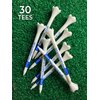 Pride Professional Tee System Plastic Golf Tees, 3-1/4 inch - 30 count (Blue),EV31430 White
