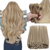 Sunny Sew in Hair Extensions Highlights Weft Human Hair Extensions Blonde Weft Hair Extensions Dark Ash Blonde Highlighted Light Blonde Hair Wefts Human Hair Sew in Blonde 20inch 100g