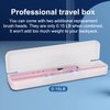 SHAOJIER Electric Toothbrush, with 8 Replacement Brush Heads and 1 Travel Box,Sonic Toothbrush for Adults and Kids,Portable Rechargeable Toothbrush for Travel (Pink)