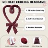 ZILAMPU Hair Curler, 70' Soft No Heat Curling Headband Wrap for Overnight Curls, Women Long Wave Curl Hair Rollers - Reddish Brown, 9 PCS Curling Rods Gifts Set