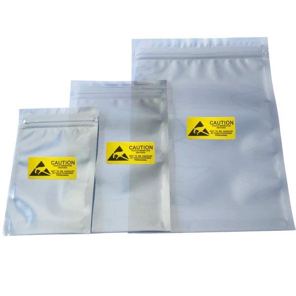 Daarcin Anti Static Bags,ESD Bags,30pcs Mixed Sizes Antistatic Resealable Bags for 3.5 Hard Drive, 2.5 Solid State Drive,with Labels, ESD Shielding Bags for Varieties of Electronic Device
