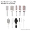 T3 Volume Round Hair Brush CeramicCoated Barrel Vented Round Brush for Blow Drying Heat Resistant Bristles, White/Rose Gold