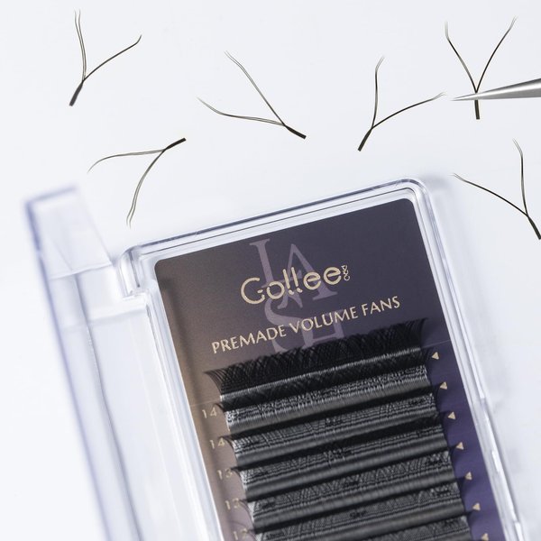 YY Eyelash Extension 3D Premade Fans D Curl 0.07 8-14mm Mixed Tray Volume Lashes Extensions Hybrid Lashes Premade Fanning Eyelash Extensions (3D 12row 0.07-D MIX 8-14mm)
