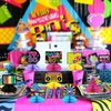 80s Party Decorations Back To The 80s Party Honeycomb Centerpieces 80s Retro Table Toppers For 1980s Birthday Party Favors Supplies Neon Party Decorations