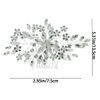Rhinestone Bride Hair Comb Wedding Hair Comb Silver Crystal Hair Pieces Leaf Bridal Headpieces Bridal Side Combs Flower Pearl Bridesmaid Side Combs Sparkle Hair Accessories for Women Girls
