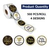 REWIDPARTY 60th Birthday Stickers Rolls Birthday Thank You Stickers Happy 60th Birthday Round Stickers Birthday Party Favors Anniversary Party Decorations Adhesive Party Stickers(500 Per Roll)