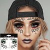Halloween Face Sticker Back and Red Temporary Tattoo Face Gems Stickers |Spider Web Horror Bloodstains Face Rhinestone Halloween Makeup Dance Party Decorations 3Sheets