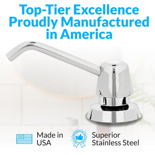 Bobrick B-822 Manual Top Fill Liquid Soap Dispenser 34 fl oz. (1L) Liquid Soap Capacity, 4- Inch Free-Turning Spout for Public Restroom Countertops, Chrome Finish