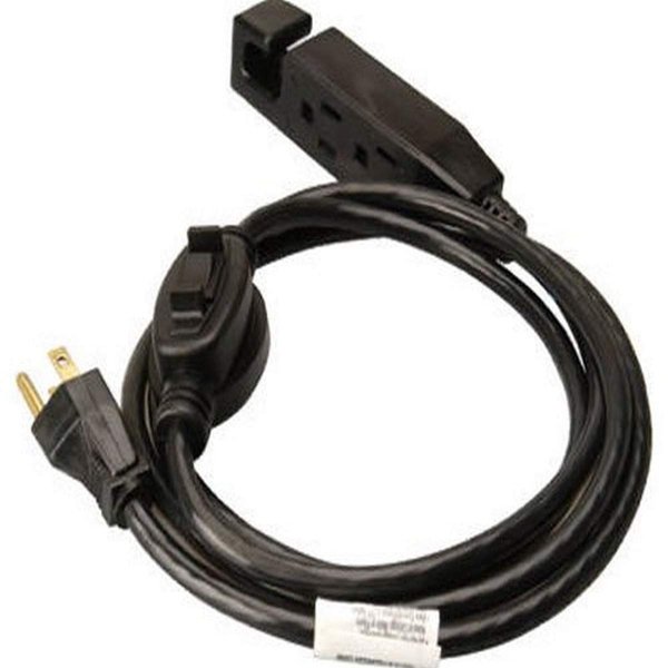 Master Electrician 6-Feet Indoor Extension Cord with 3 Outlets and On/Off Switch , Black