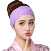 WOIWO 2 Pieces Spa Facial Headband,Stretchable Head Wrap Headbands with Magic Tape for Wash Face, Yoga, Sport, Makeup, Etc