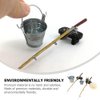 Toyvian 1 Set Simulation Fishing Tackle Ornaments Doll House Child Metal Toy Fisherman Small Plastic Toys