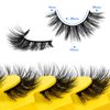 ESHARP False Eyelashes Fluffy Mink Lashes 15mm Wispy Cat Eye Lashes 3D Volume Handmade False Lashes Soft No Burden Natural Look Strip Lashes,7 Pairs Lashes Pack