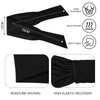 4 Pieces Adjustable Headbands for Women Knotted Headbands Elastic Non-Slip head tie up headband Knotted Hairband Twist Bow Wire Headbands Head Wrap for Women Girls (Black, White, Gray, Dark Gray)