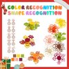 Agard Stacking Toys for Toddlers 3+,Montessori Toys Stack Rainbow Flower Tree Plastic Stack Blocks, DIY Stacking Game for Preschool Toddlers, Sorting Sensory Toys-35 PCS