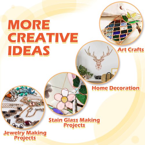 Copper Foil Tape, Selizo 2 Packs Copper Adhesive Tape Strip with Double-Sided Conductive for Stained Glass, EMI Shielding, Paper Circuits, DIY Home Décor, Soldering, Electrical Repairs