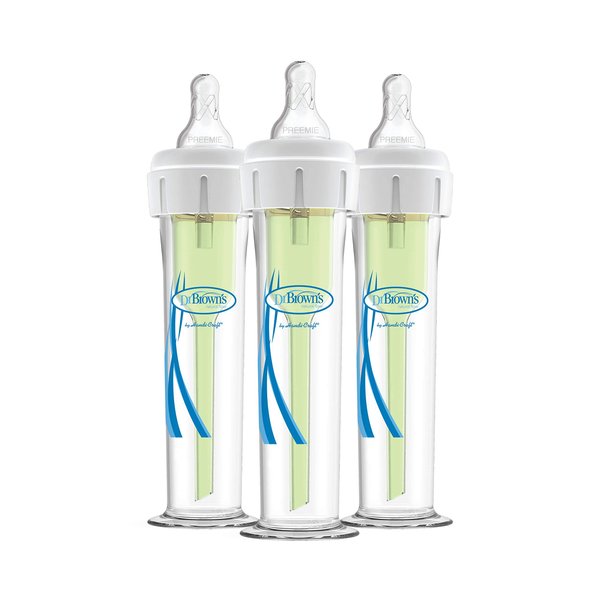 Dr. Brown's Accufeed Anti-Colic Baby Bottle with Preemie Nipple - 60cc - 3pk