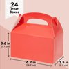 Juvale 24-Pack Treat Boxes - Candy Gable Boxes for Party Favors, Birthday, Wedding, Baby Shower (Red, 6.2x3.5x3.6 In)