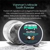 Vanman’s - Miracle Tooth Cleaning Powder Toothpaste - Fluoride-Free Whitening Tooth Powder with Coconut Charcoal, Eggshell Powder - Remineralizing Tooth Powder - 2.5 Ounce
