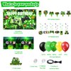 KimaruLZ Video Game Birthday Party Decorations - 108Pcs Green Gamer Gaming Party Supplies For Boys Birthday Party - Birthday Backdrop, Table Cover, Hanging Swirls, Cupcake Topper, Cake Topper, Balloon