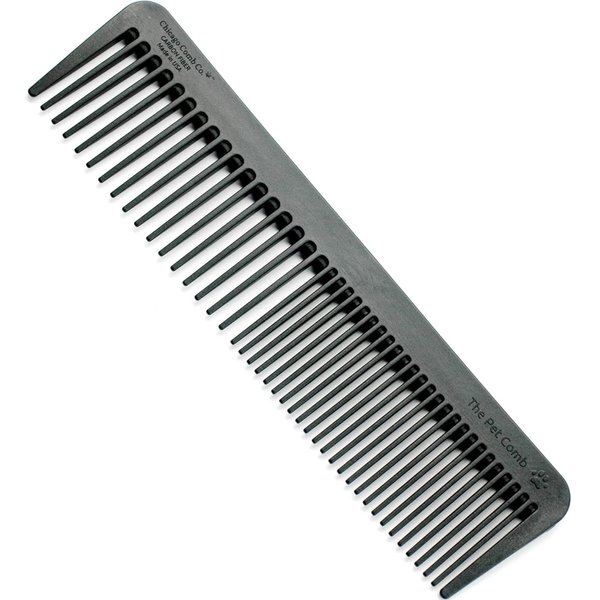 Chicago Comb No. 9 Pet, the XL Comb for Man or Beast, Carbon Fiber, Made in USA
