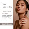 Liquid Green Body Oil, Intensive Hydration and Radiance, Antioxidant and Soothing for All Skin Types, Vegan, 3.4 Oz