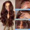 13x6 Chocolate Brown Body Wave Lace Front Wigs Lace Front Wig Human Hair with Baby Hair 150 Density Brazilain Virgin Glueless Wigs Human Hair Brown Colored Human Hair Wigs For Women pre plucked 20Inch