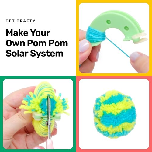 Original Stationery DIY Solar System Pom Pom Craft Kit, All-Inclusive Solar System Kit and Art Kit, Science Kits for Kids Age 8-12 & Solar System Toys