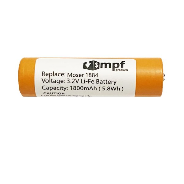 MPF Products 1800mAh 3.2V 1884-7102, 1884-7105 Battery Replacement Compatible with Moser Li+Pro 1884, Wahl Ermila 1884, 1885 Cordless Hair Clippers