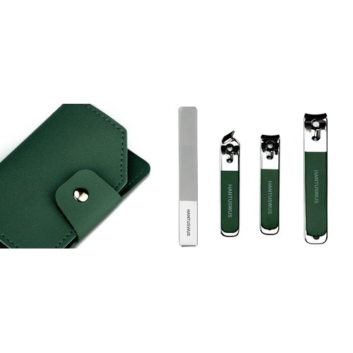 Nail Clippers Set, Portable Ultra Sharp Nail Clippers with File for Women Men, Manicure Pedicure Kits for Fingernail and Toenail, Elegant Fresh Green