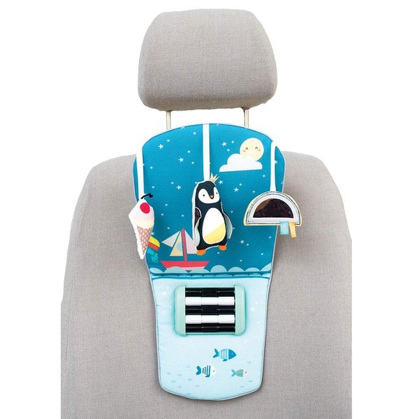 Infant Car Toy Travel Activity Center Baby Car Seat Toys for Babies 0-6 Months Arch with Mirror, Rattle, Teether Hanging Toy for Baby Infant 0-6-12 Months, Sensory Gift