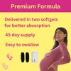 Greenfield Nutritions Halal Prenatal Vitamins with DHA and Folic Acid - Essential Prenatal Pregnancy Multivitamin with Iron - Contains 17 Vitamins for Mom to Be - Easy to Swallow 90 Liquid Softgels